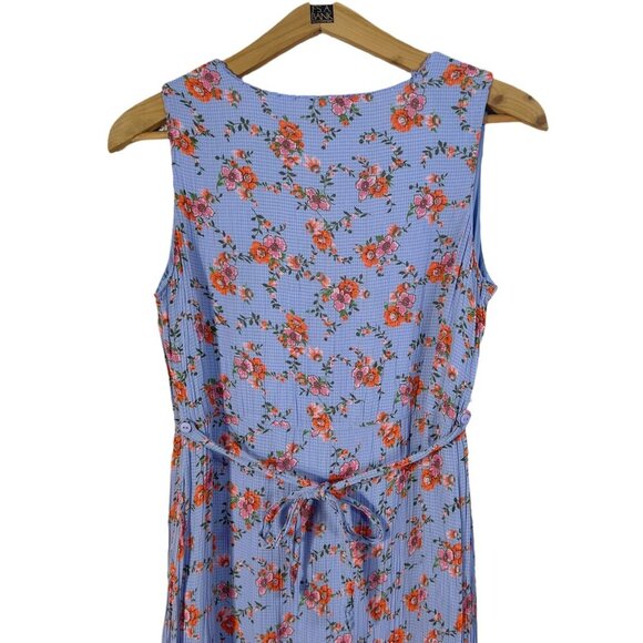 y2k Vintage April Cornell Purple Lilac and Orange Floral Maxi Dress Size S - Picture 5 of 9